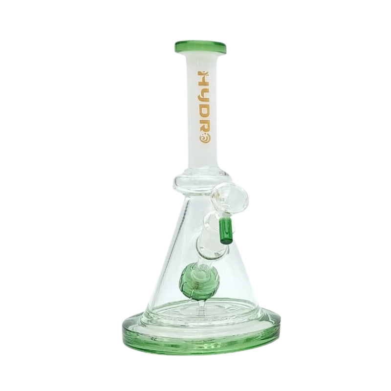 10" Hydro Beaker Glass Bong - Green, Pink or Blue