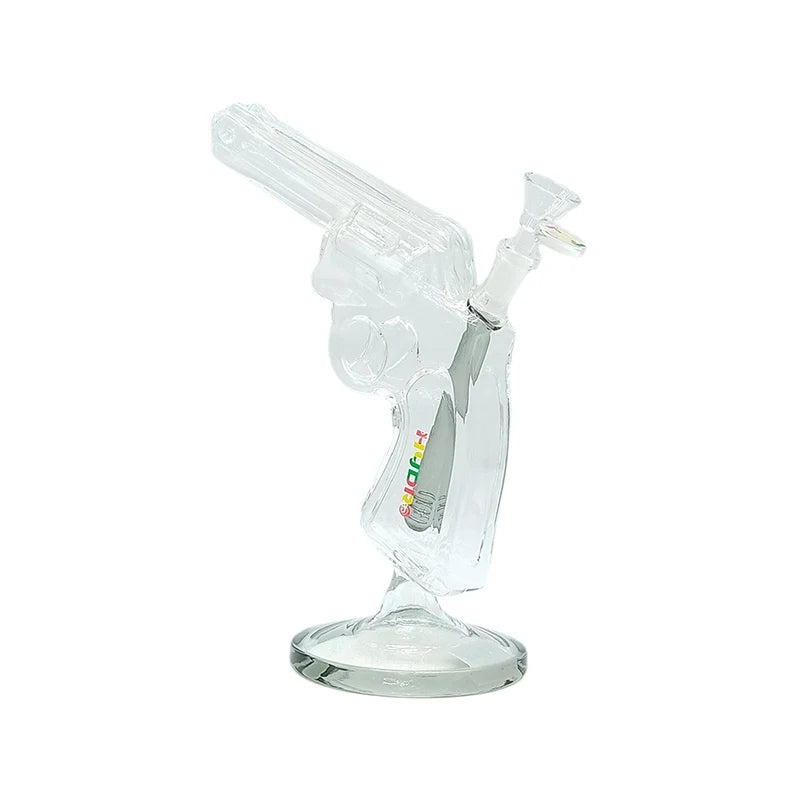 The MST Glass Bong 9" Revolver-Shaped Glass Water Pipe (MST153) 9" Revolver-Shaped Glass Water Pipe (MST153)