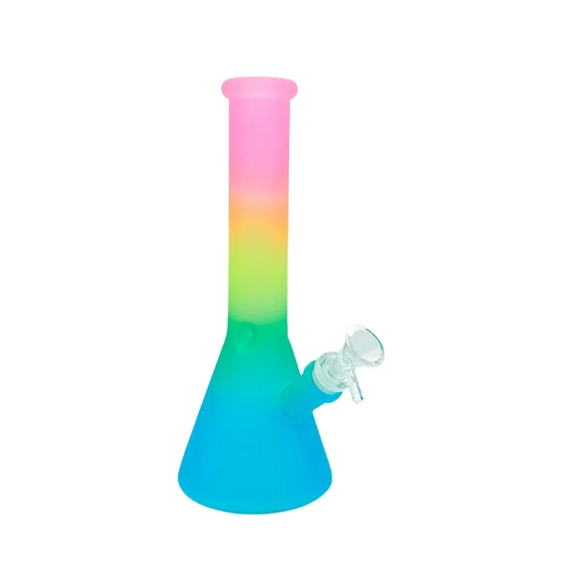 Frosted Gradient Beaker Bong with 14 mm Bowl
