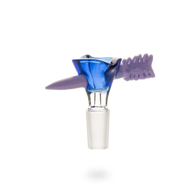 Red Eye Glass 14mm Blue Cupid's Arrow Heart-Shaped Bong Bowl