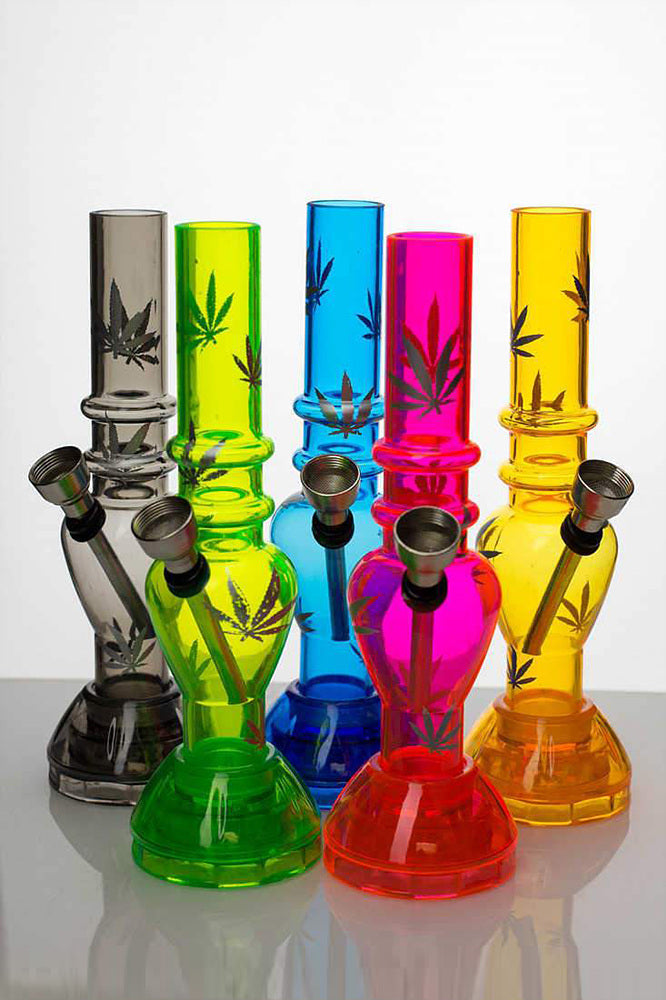 7" Acrylic Water Pipe with Grinder Base