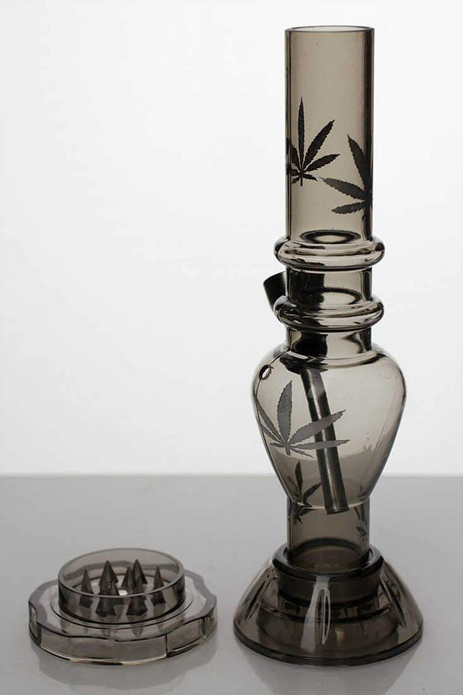 7" Acrylic Water Pipe with Grinder Base
