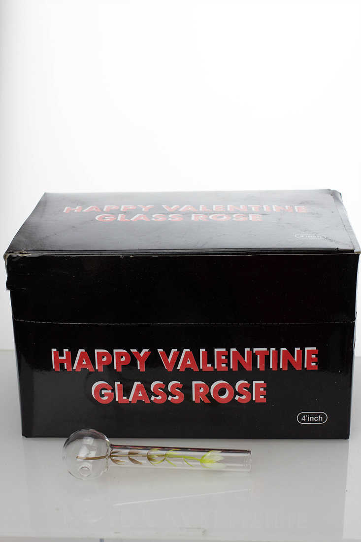 Happy valentine love rose Oil burner pipe - pack of 24