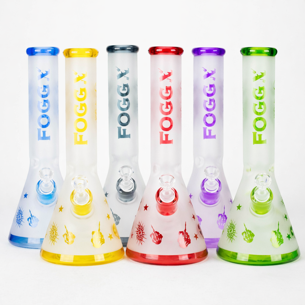 FOGGX 14-Inch Sandblasted Small Skull Beaker Bong