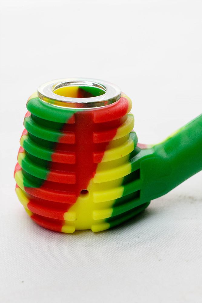 Sherlock Silicone pipe in display with glass bowl-WP134 - Display of 6