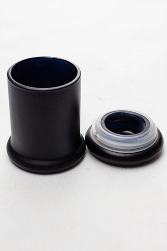 Heavy duty Glass stash 3 oz. Jars in a display case - 12 jars