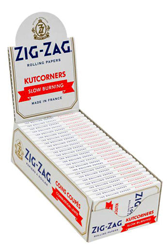 Zig Zag Slow burning White Papers Kutcorners - 25 packs