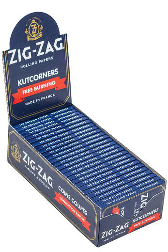 Zig-Zag Free Burning Blue Kutcorners Papers - 25 Pack