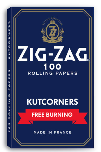 Zig-Zag Free Burning Blue Kutcorners Papers - 25 Pack