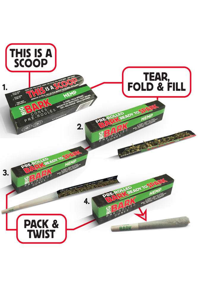 BIGBARK Organic Pure unrefined Pre-rolled Cones - 24 packs
