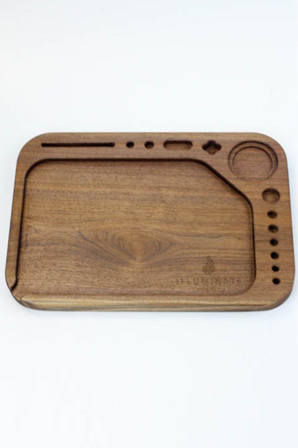 Illuminate Cannabis Co. Rolling Tray Walnet King sized rolling tray Model 4 Walnet King sized rolling tray Model 4