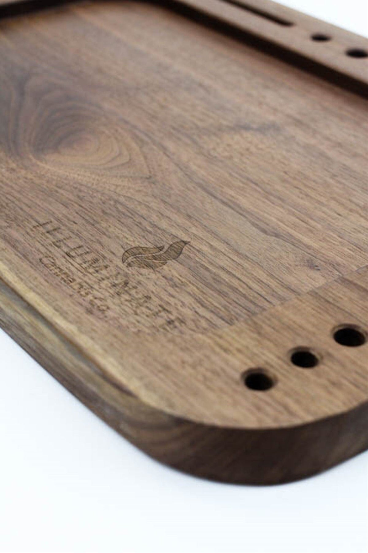 Illuminate Cannabis Co. Rolling Tray Walnet King sized rolling tray Model 4 Walnet King sized rolling tray Model 4