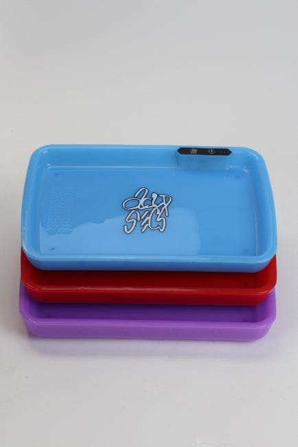 Acid Secs Productions Inc. Rolling Tray Acid Secs LED Rolling Tray with Grinding Pad Acid Secs LED Rolling Tray - Glow, Grind & Roll | Canada