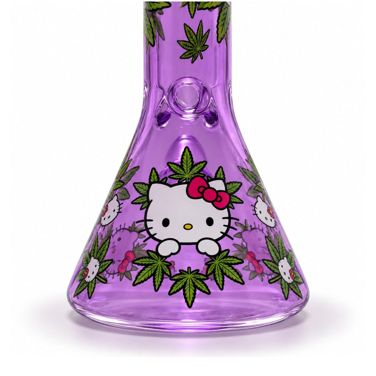14" Character & Leaf Pattern Beaker Bong – 7mm Glass