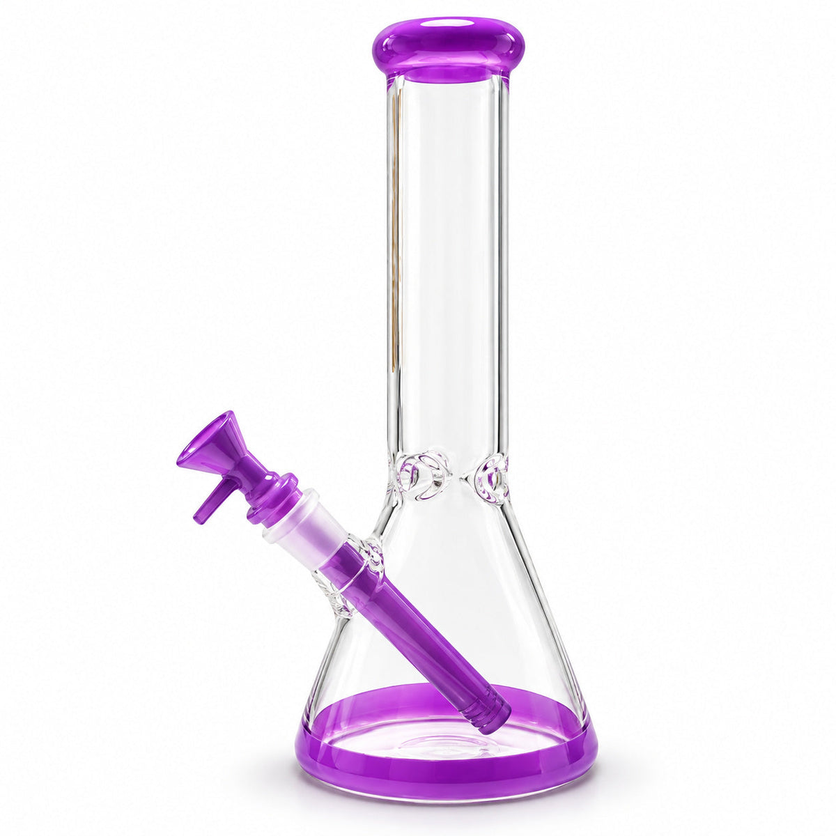 Fortune 10" Color Accent Beaker Bong – 5mm Glass