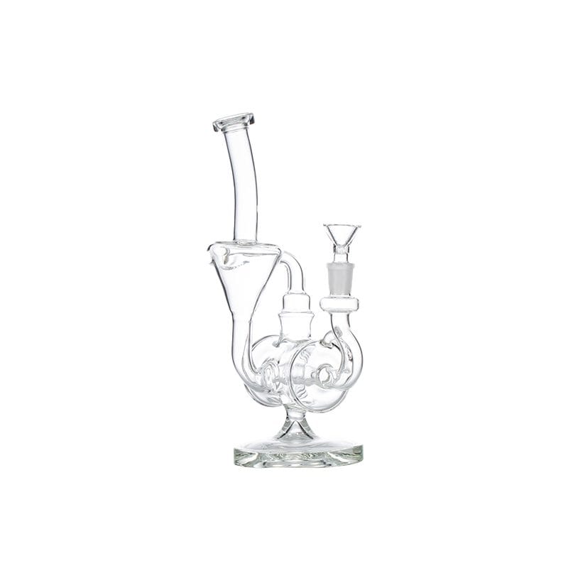 Canadian Distributor Glass Bong 11" Clear Recycler Glass Bong with Inline Diffuser 11" Clear Recycler Glass Bong - Inline Diffuser | Canada