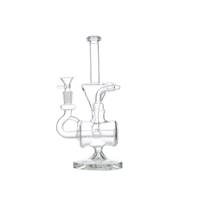 11" Clear Recycler Glass Bong with Inline Diffuser