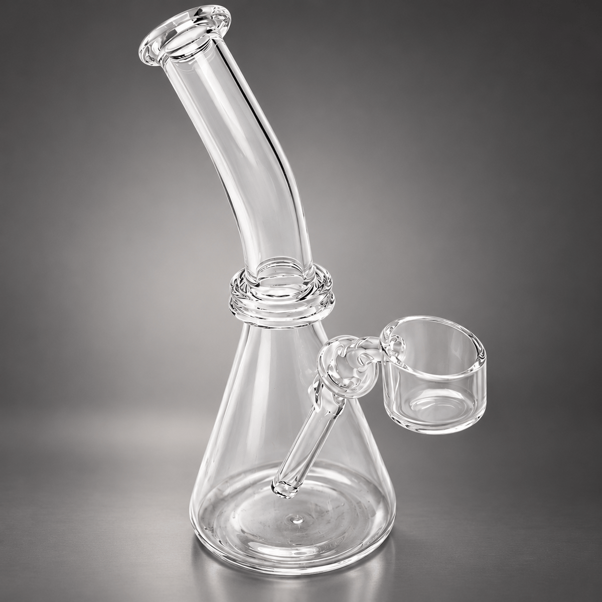 Maq Distributors Dab Rig Cannaccessories 5-Inch All-Quartz Bangin Beaker Rig Cannaccessories 5" All-Quartz Beaker Dab Rig