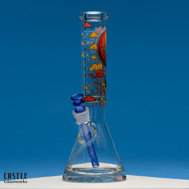 Castle Glassworks Glass Bong Castle Glassworks Robot 14" 9 mm Beaker Bong Castle Glassworks Robot 14" Beaker Bong | Canada