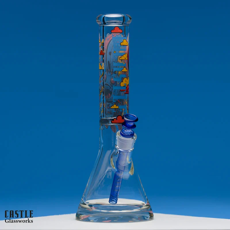 Castle Glassworks Robot 14" 9 mm Beaker Bong