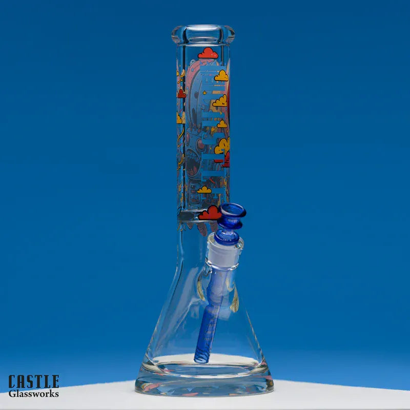 Castle Glassworks Glass Bong Castle Glassworks Robot 14" 9 mm Beaker Bong Castle Glassworks Robot 14" Beaker Bong | Canada