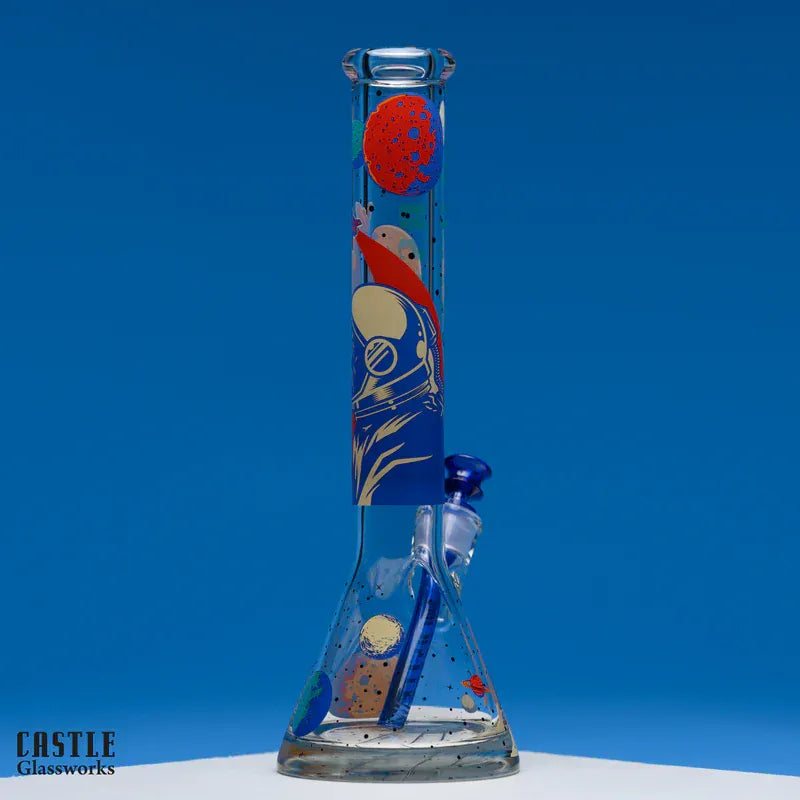 Castle Glassworks Glass Bong Castle Glassworks Space Case 16" 9 mm Glass Bong with 12 mm Base Castle Glassworks Space Case 16" Bong | Canada