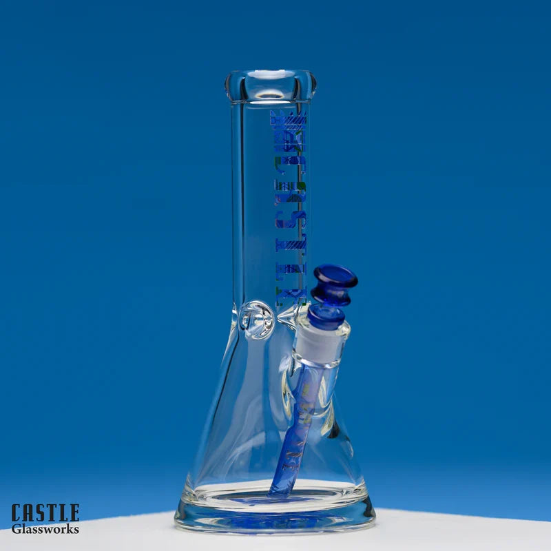 Castle Glassworks Hex 12" 9 mm Glass Bong with 12 mm Base