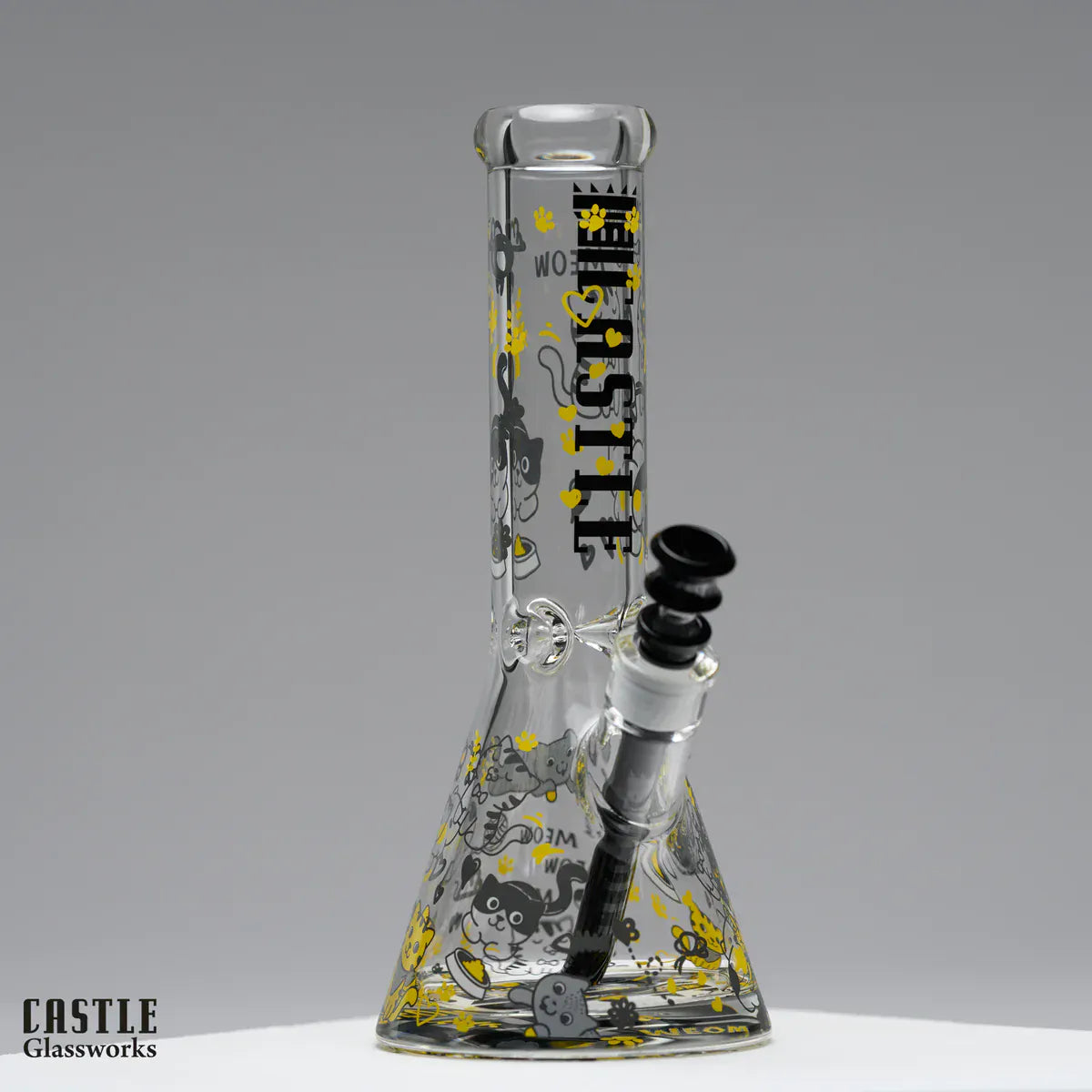 Castle Glassworks Glass Bong Castle Glassworks 12" Kitty Heavy Glass Beaker Bong Castle Glassworks 12" Kitty Beaker Bong | Canada