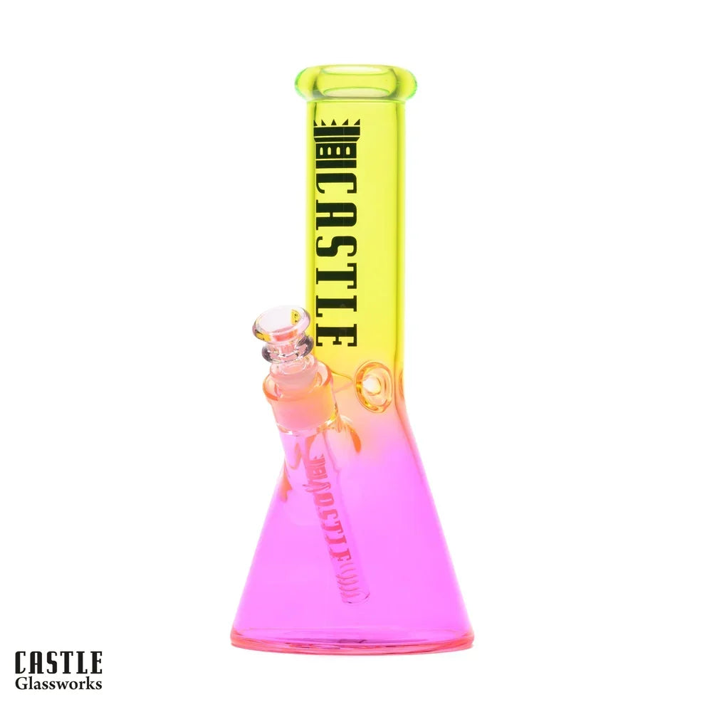 Castle Glassworks 12" Electroplated Beaker Bong – 5mm Glass