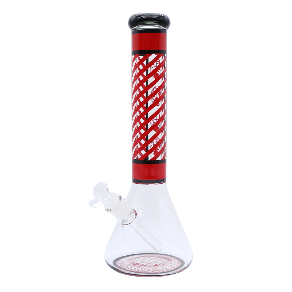 Infyniti 14" 7 mm Stripe Glass Beaker Bong