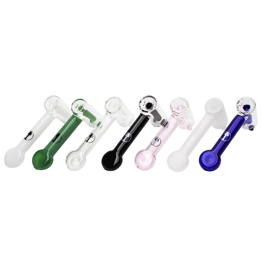 Maq Distributors Glass Pipe Tree Glass | 4.5" Thin Showerhead Hammer Glass Bubbler Tree Glass | 4.5" Thin Showerhead Hammer Glass Bubbler