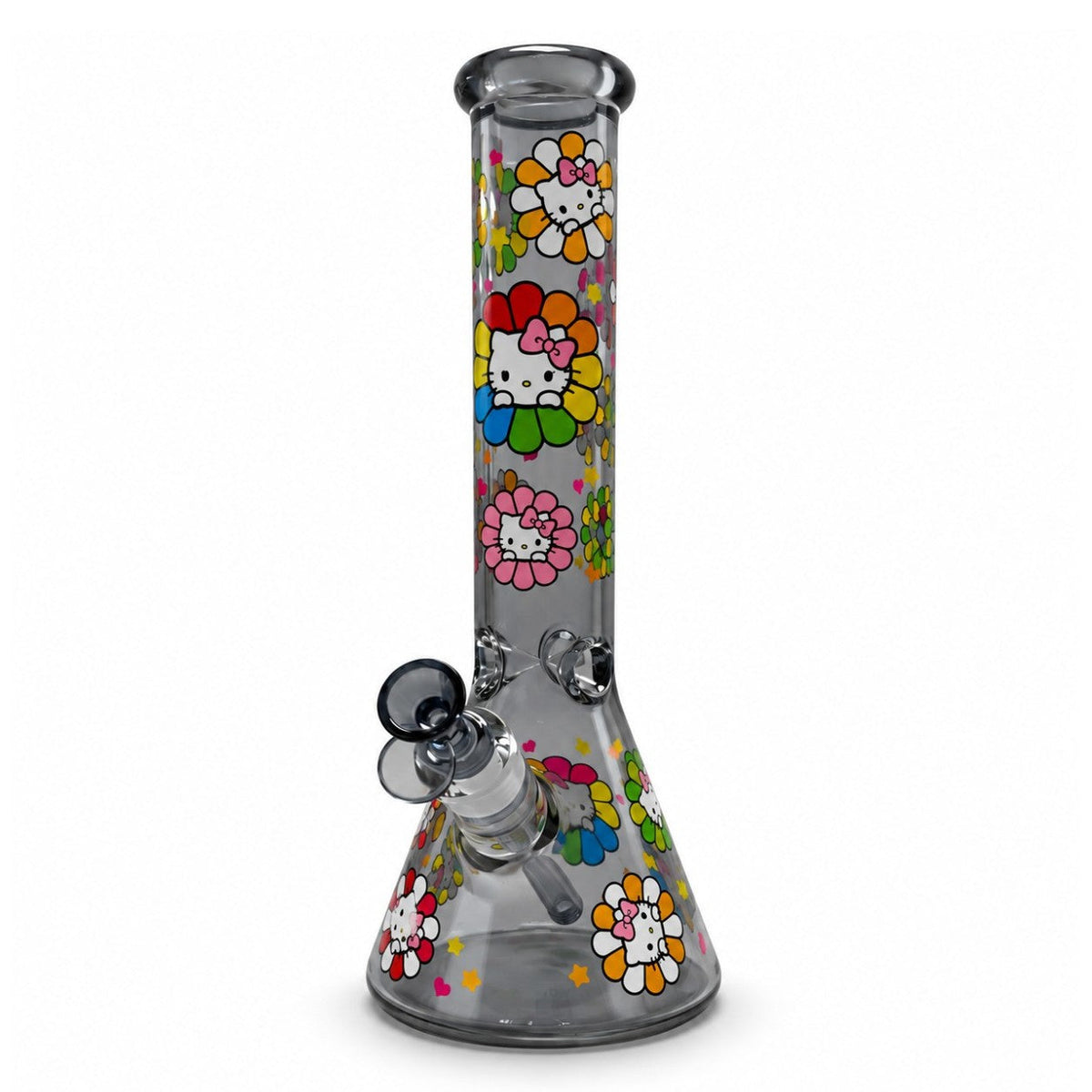 14" Character & Leaf Pattern Beaker Bong – 7mm Glass