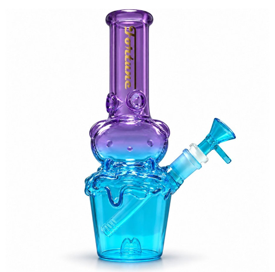 Fortune 10" Character Cup Glass Bong – 5mm