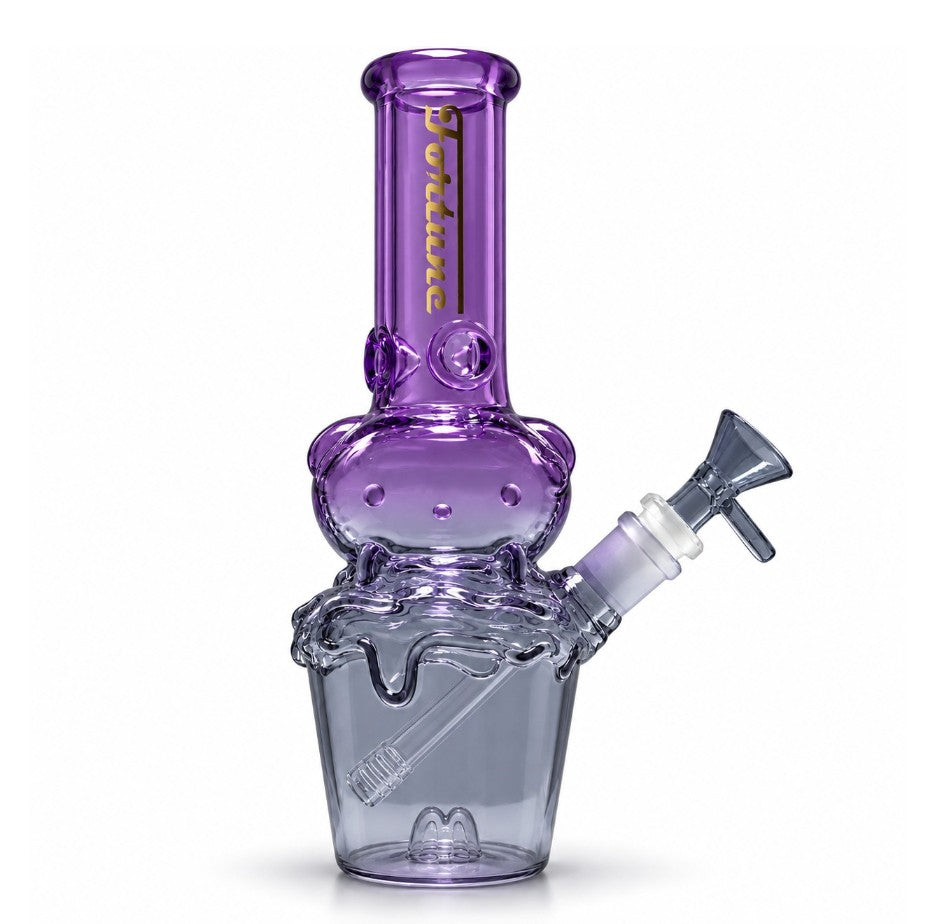 Fortune 10" Character Cup Glass Bong – 5mm