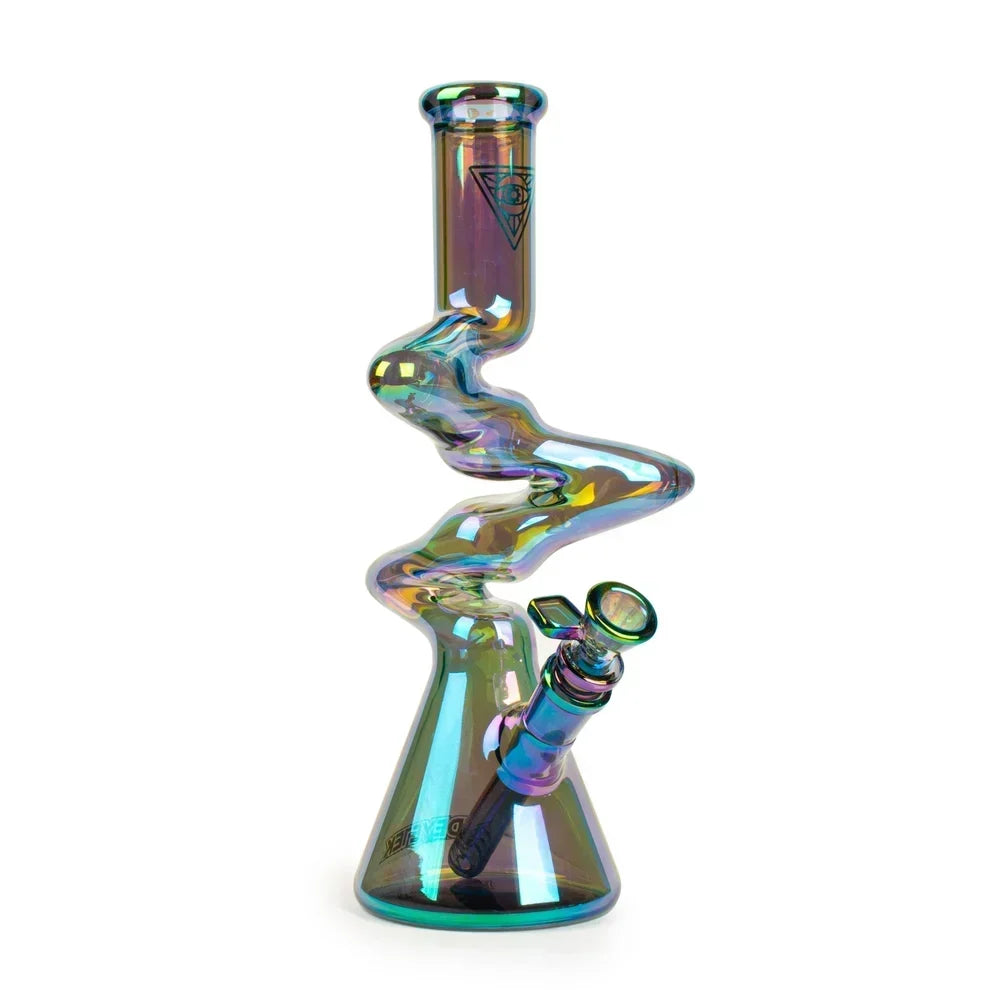 Red Eye Tek 12" Terminator Triple Zong Beaker Bong – Green