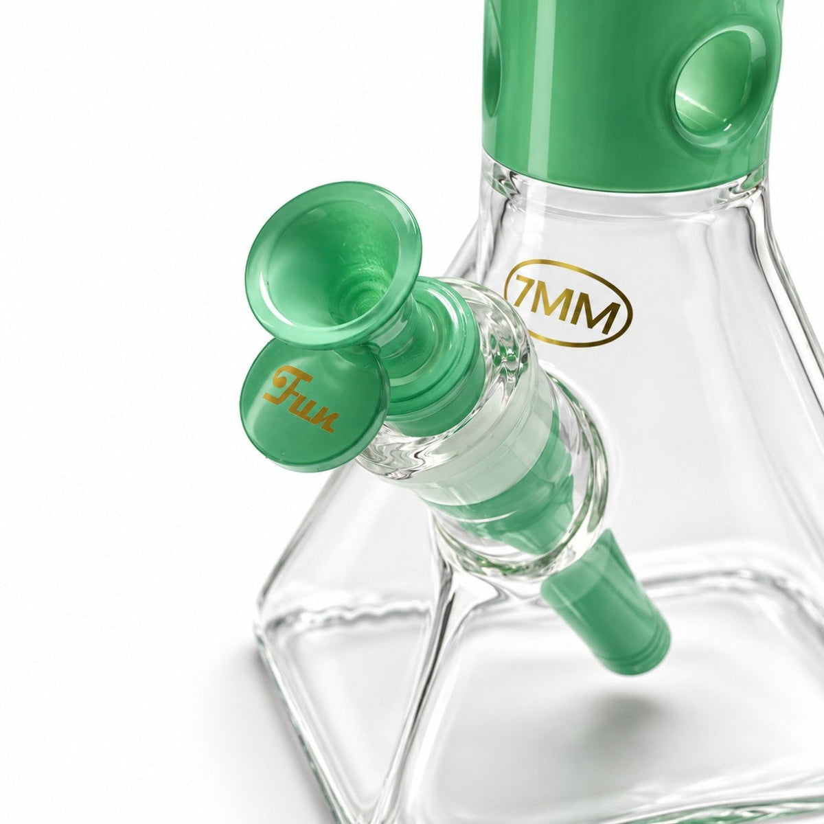 Fortune 18" Square Base 7mm Glass Bong – 50mm Neck