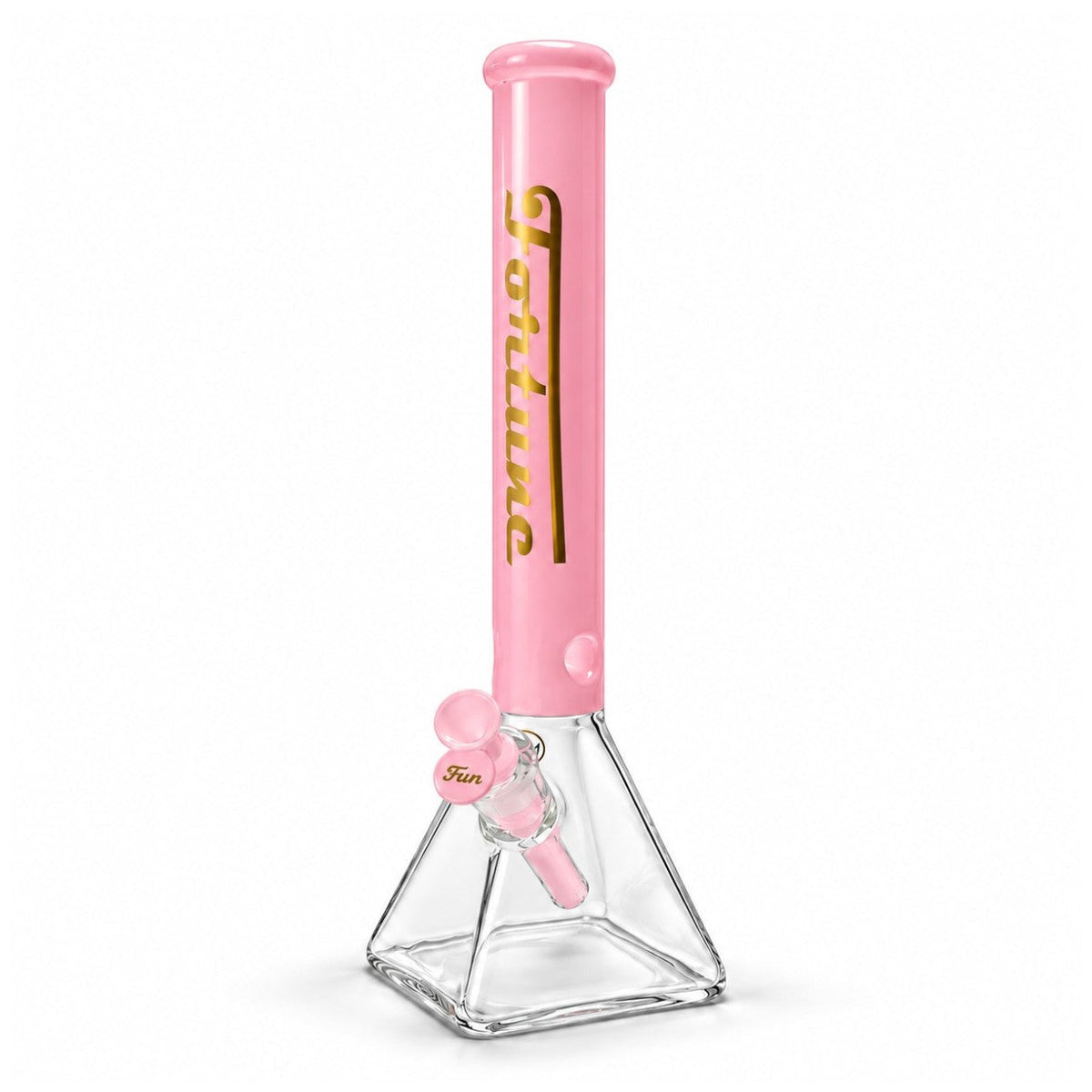 Fortune 18" Square Base 7mm Glass Bong – 50mm Neck