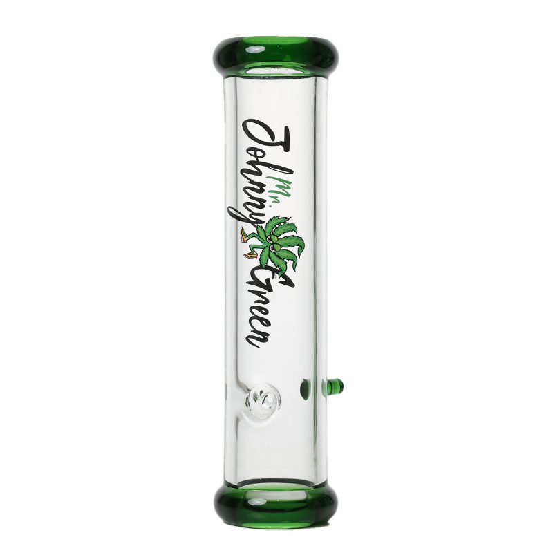 Johnny Green 10" 7 mm Green Steamroller Glass Pipe