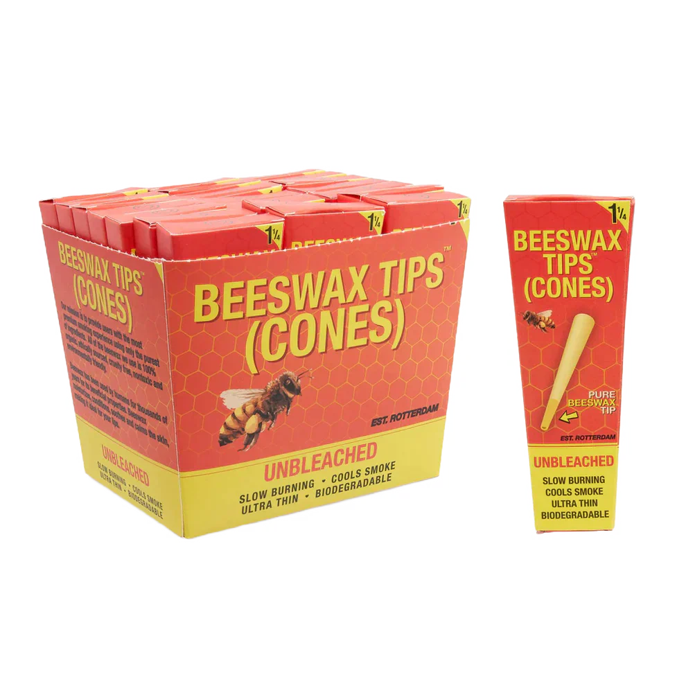 BEESWAX TIPS™ 1-1/4 PRE ROLLED CONES BOX OF 21