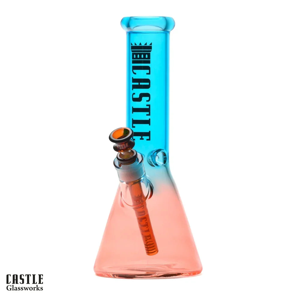 Castle Glassworks 12" Electroplated Beaker Bong – 5mm Glass