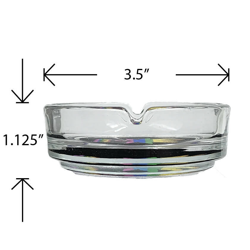 ASHTRAY AND STASH JAR SET - RAINBOW LEAF DESIGN