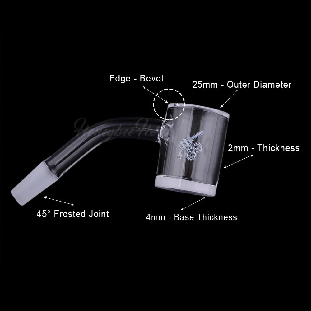 Honeybee Herb - HONEY & MILK BEVEL QUARTZ BANGER - 45° DEGREE | YL