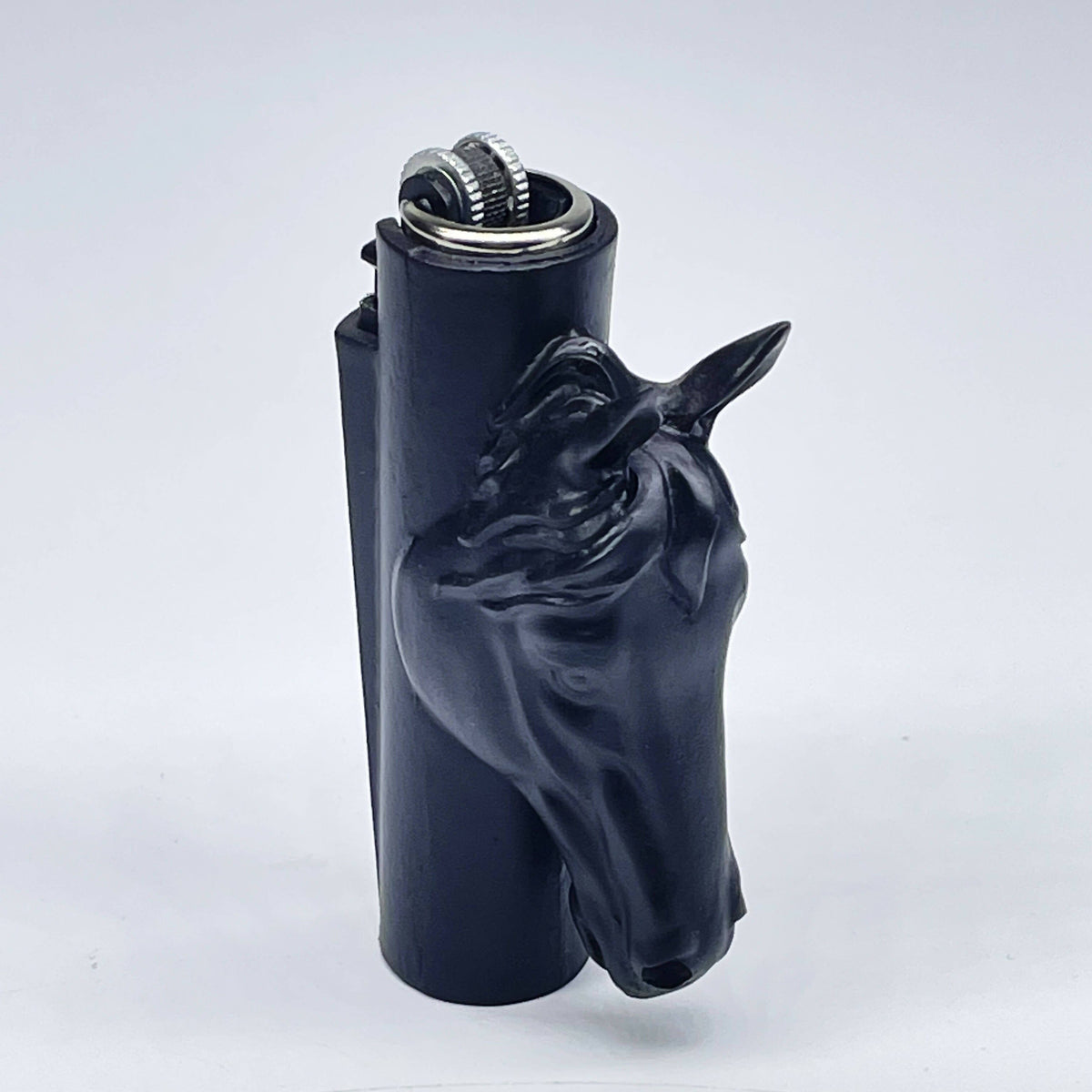 MAD LIGHTER SHOP Lighter Case Black Horse 3D Lighter Case for Mini ClipperLighter Black Horse 3D Lighter Case for Mini ClipperLighter
