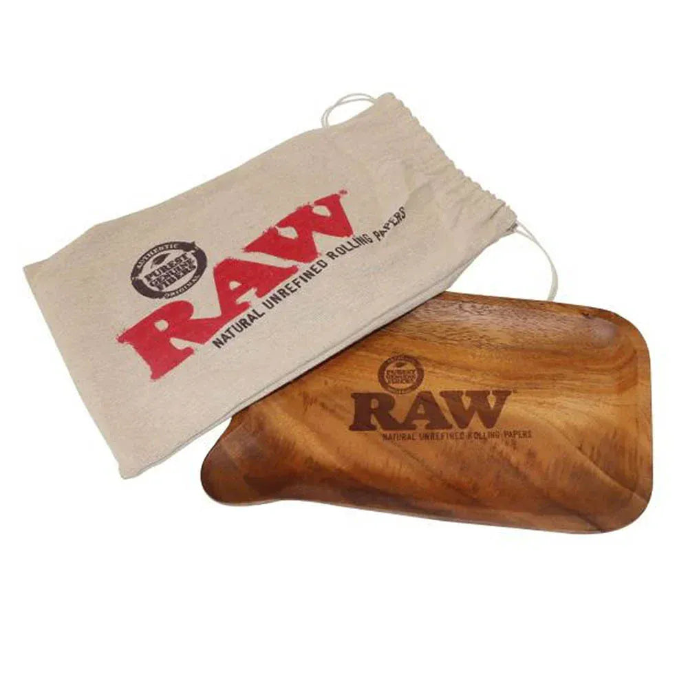ONE Rolling Tray RAW | Wooden Spout Rolling Tray RAW | Wooden Spout Rolling Tray
