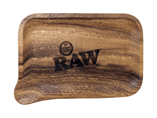 ONE Rolling Tray RAW | Wooden Spout Rolling Tray RAW | Wooden Spout Rolling Tray