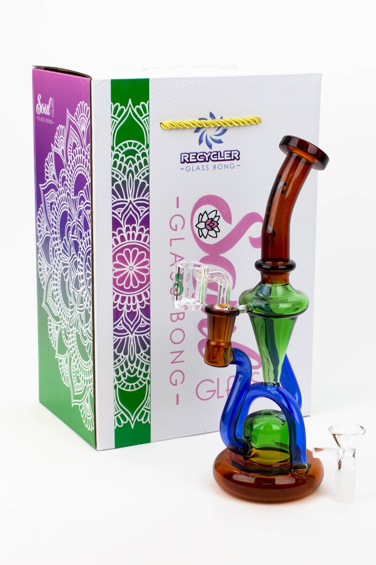 10" SOUL Glass 2-in-1 Recycler Bong & Dab Rig