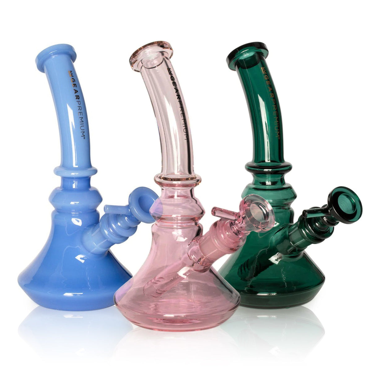 GEAR Premium® 8" Cypress Bell Base Curved Neck Water Pipe
