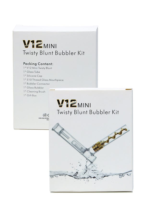 High-End Brands Glass Blunt Mini Twisty Blunt Bubbler Kit with UFO Perc Mini Twisty Blunt Kit - Glass Bubbler & UFO Perc