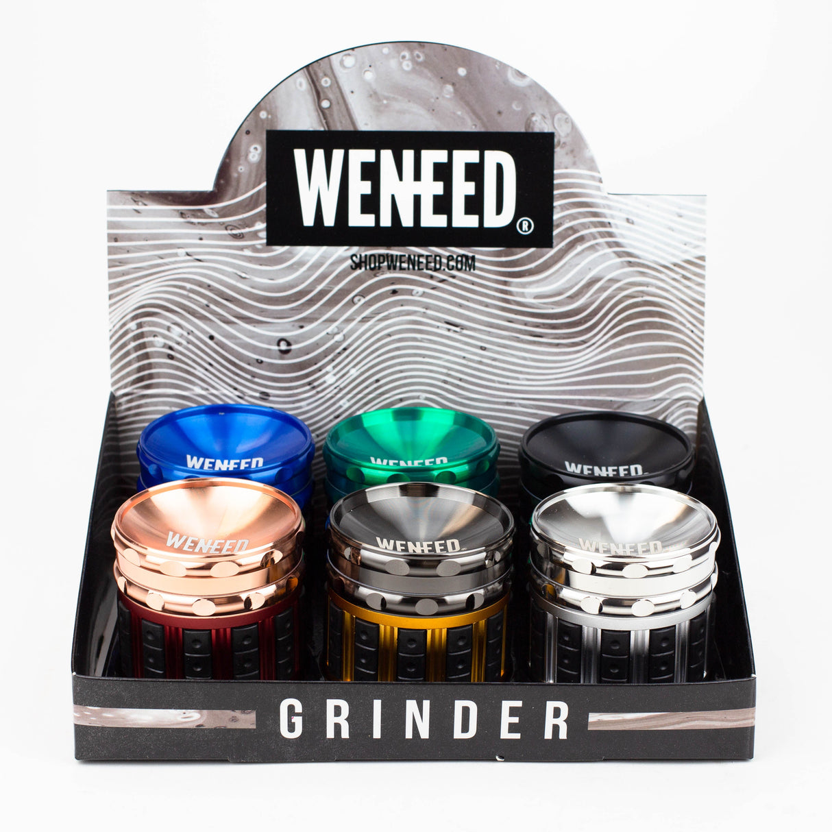 WENEED®-Rose Gold Stripe Grinder 4pts - 6 packs