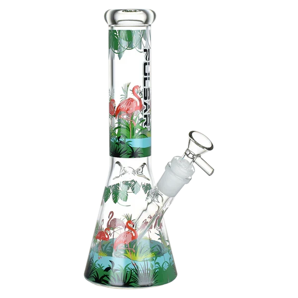Pulsar® 10" Flamingo Beaker Bong with Ice Catcher